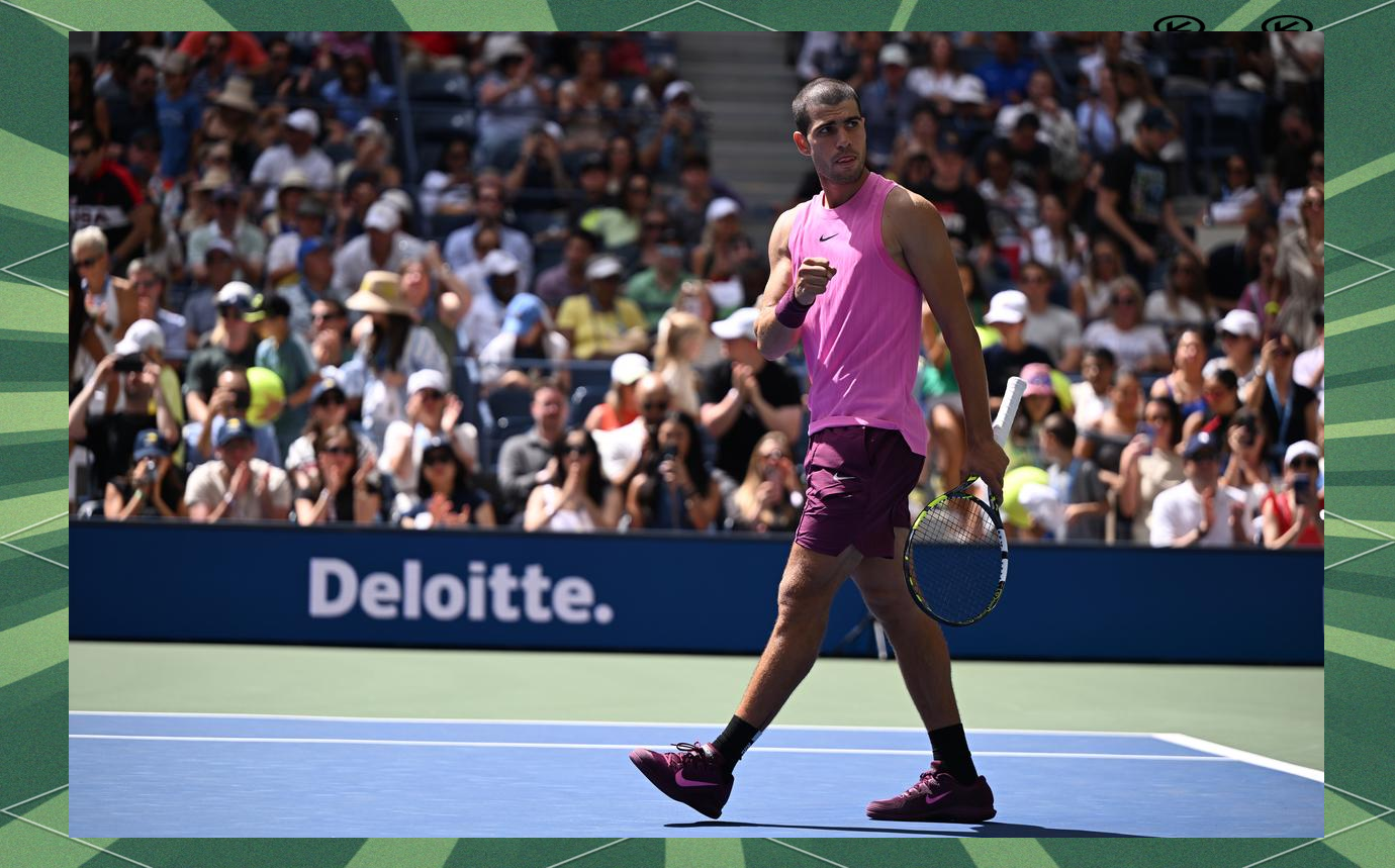 意大利网球队强势美国网球队，阿尔卡拉斯高光表现