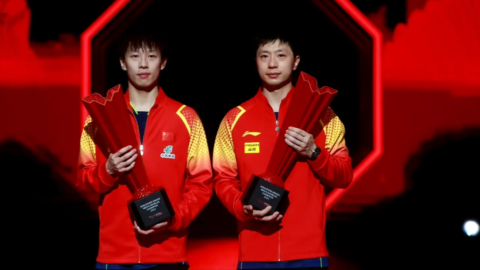 中国乒乓球队碾压比利时乒乓球队，马龙送出助攻